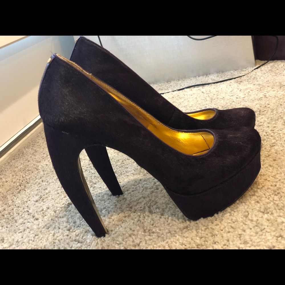Ted Baker Sawp Pony Hair Curved Pump